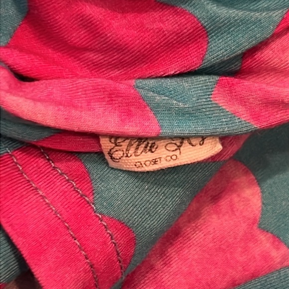 Ellie K’s Pink Heart Onesie w/Ruffles Diaper Snaps Size 2T Bamboo Blend Soft - Picture 7 of 7